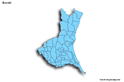 Mapas de muestra para Ibaraki (azul,sombrío)