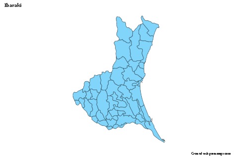 Mapas de muestra para Ibaraki (azul)
