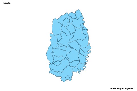 Mapas de muestra para Iwate (azul)