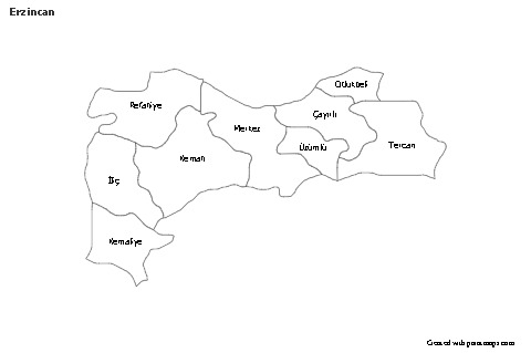 Sample Maps for Erzincan (black-white)