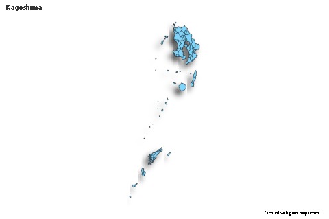 Sample Maps for Kagoshima (blue,shadowy)