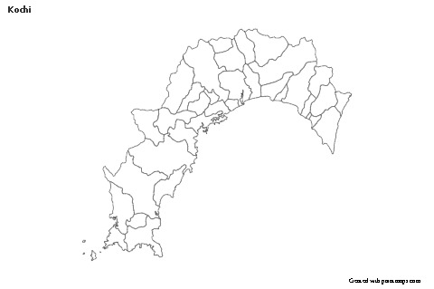 Mapas de muestra para Kochi (blanco-negro)
