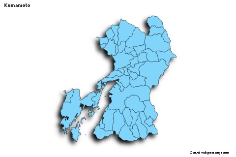 Mapas de muestra para Kumamoto (azul,sombrío)