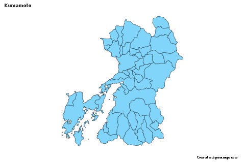 Mapas de muestra para Kumamoto (azul)