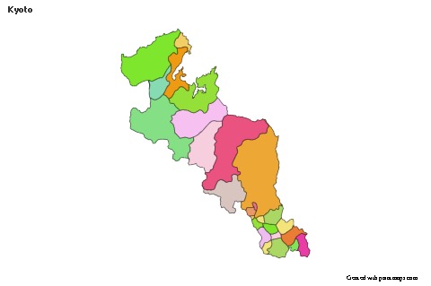 Contoh Peta untuk Kyoto (berwarna)