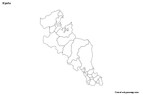Contoh Peta untuk Kyoto (hitam-putih)