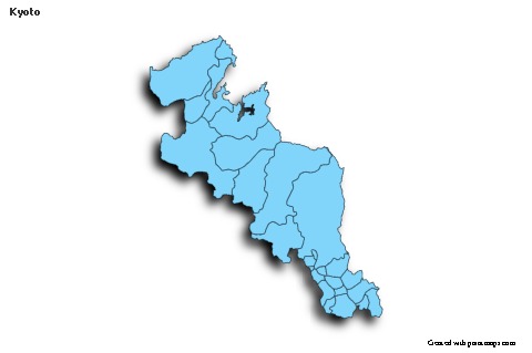 Contoh Peta untuk Kyoto (biru,bayangan)
