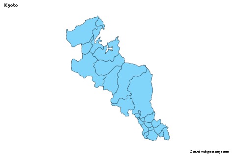 Contoh Peta untuk Kyoto (biru)