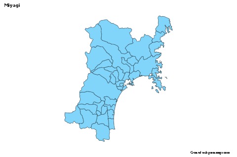 Contoh Peta untuk Miyagi (biru)