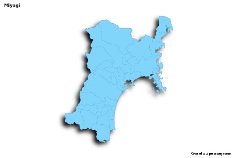 Contoh Peta untuk Miyagi (biru,garis luar,bayangan)