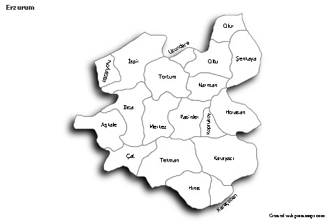 Sample Maps for Erzurum (black-white,shadowy)