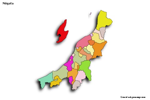 Sample Maps for Niigata (colored,shadowy)