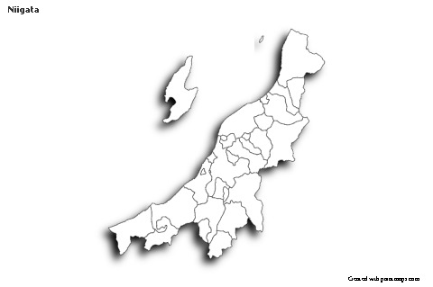 Sample Maps for Niigata (black-white,shadowy)