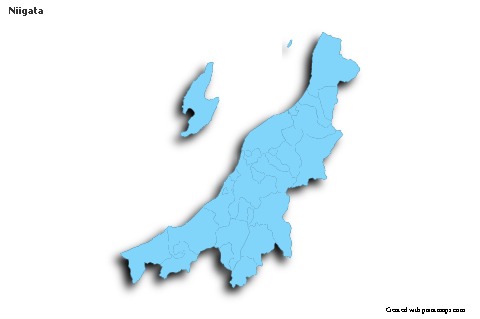 Sample Maps for Niigata (blue,outline,shadowy)