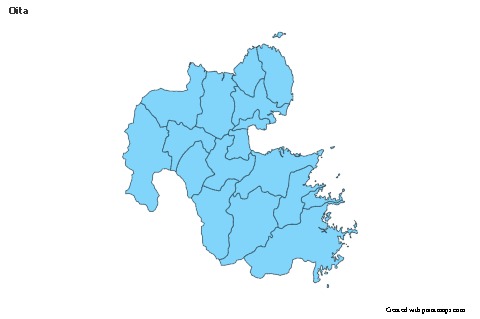 Mapas de muestra para Oita (azul)