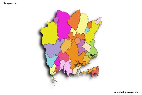 Sample Maps for Okayama (colored,shadowy)