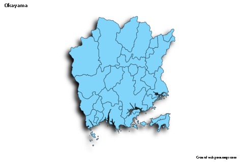 Sample Maps for Okayama (blue,shadowy)