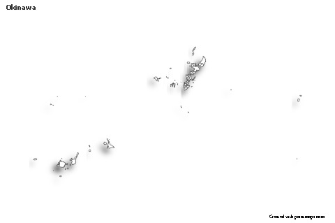 Sample Maps for Okinawa (black-white,shadowy)