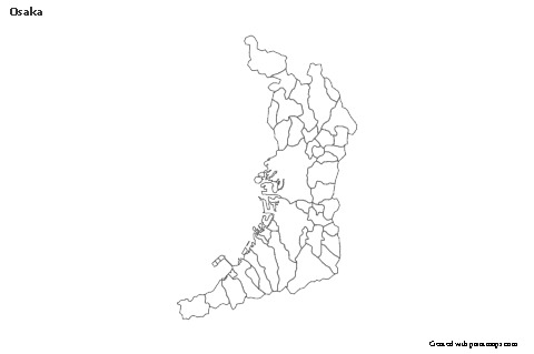 Exemplos de mapas para Osaka (preto-branco)