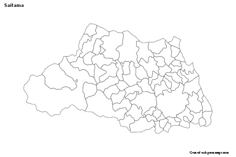 Exemplos de mapas para Saitama (preto-branco)