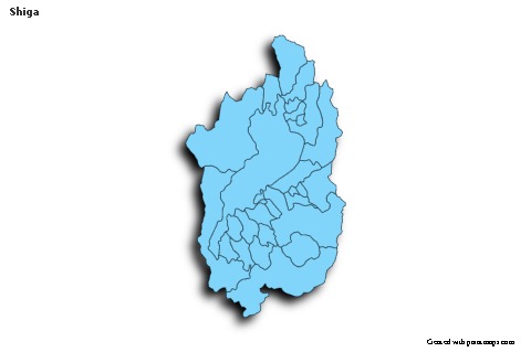 Mapas de muestra para Shiga (azul,sombrío)