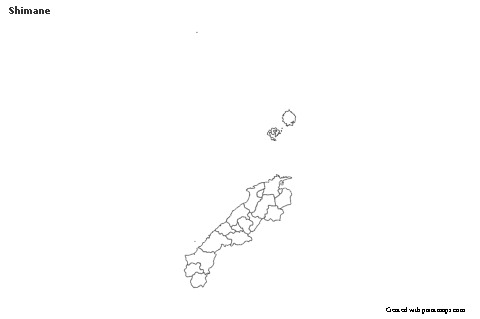 Mapas de muestra para Shimane (blanco-negro)