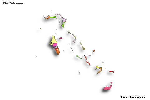 Mapas de muestra para Las Bahamas (coloreado,sombrío)