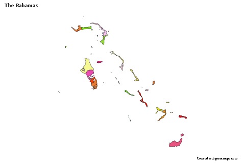 Mapas de muestra para Las Bahamas (coloreado)