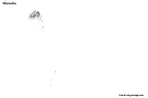 Mapas de muestra para Shizuoka (blanco-negro,sombrío)