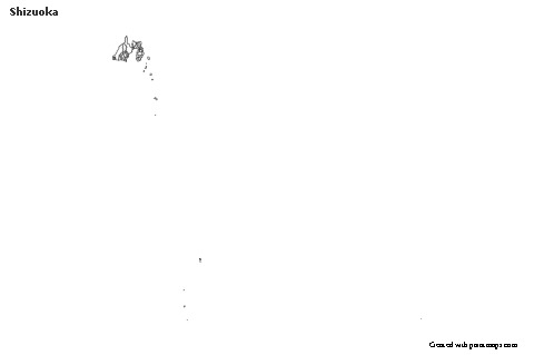 Mapas de muestra para Shizuoka (blanco-negro)