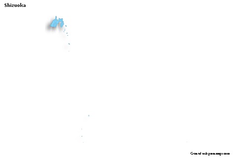 Mapas de muestra para Shizuoka (azul,contorno,sombrío)