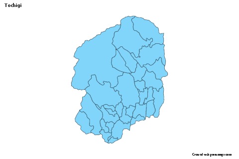 Mapas de muestra para Tochigi (azul)