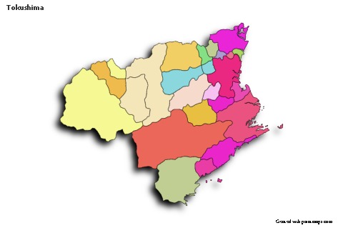Sample Maps for Tokushima (colored,shadowy)