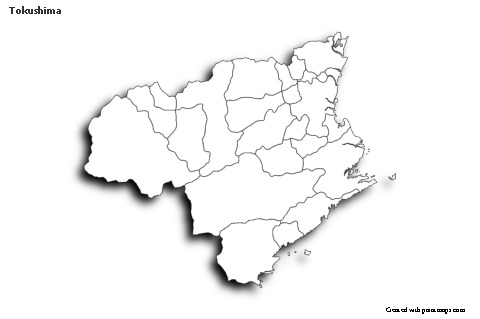 Sample Maps for Tokushima (black-white,shadowy)