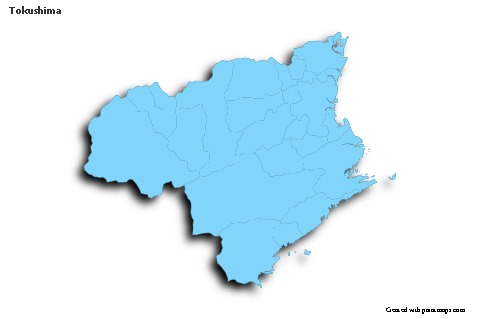 Sample Maps for Tokushima (blue,outline,shadowy)