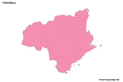Sample Maps for Tokushima (pink,outline)