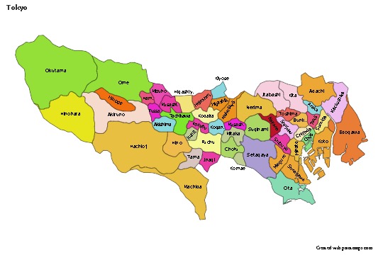 Sample Maps for Tokyo (colored)