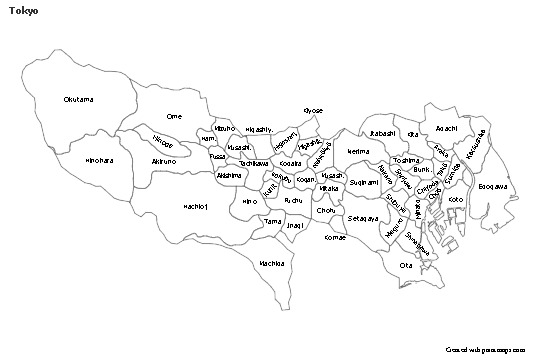 Sample Maps for Tokyo (black-white)