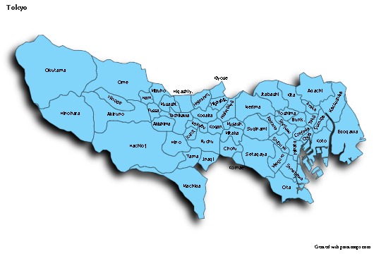 Sample Maps for Tokyo (blue,shadowy)