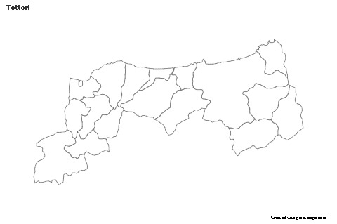 Mapas de muestra para Tottori (blanco-negro)