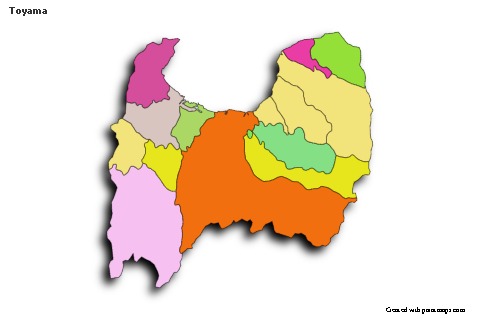 Sample Maps for Toyama (colored,shadowy)