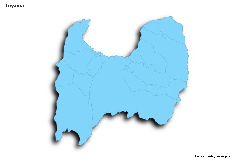 Sample Maps for Toyama (blue,outline,shadowy)
