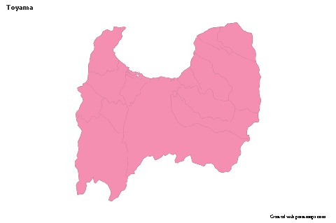 Sample Maps for Toyama (pink,outline)