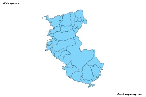 Mapas de muestra para Wakayama (azul)