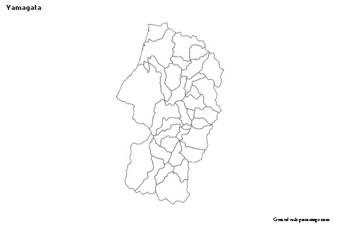 Mapas de muestra para Yamagata (blanco-negro)