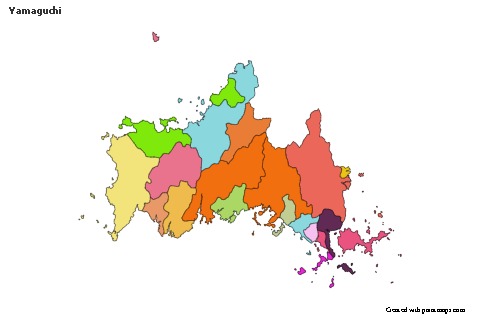 Contoh Peta untuk Yamaguchi (berwarna)
