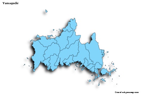 Contoh Peta untuk Yamaguchi (biru,bayangan)