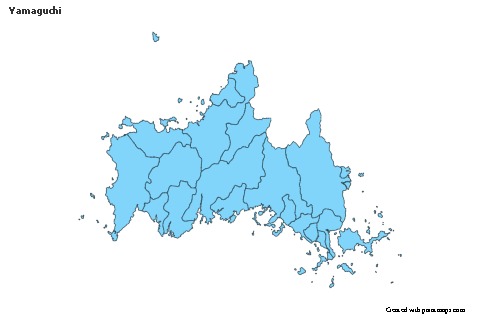 Contoh Peta untuk Yamaguchi (biru)