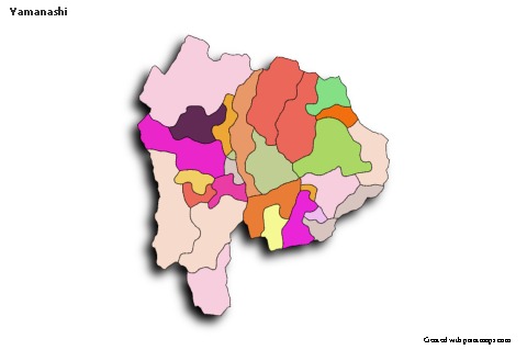 Sample Maps for Yamanashi (colored,shadowy)