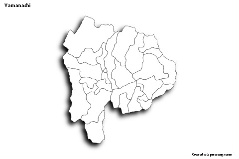 Sample Maps for Yamanashi (black-white,shadowy)